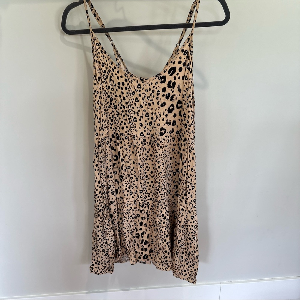Leopard flouncy tunic